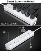 FEDUS 6 Universal Sockets with Individual Switch 5M