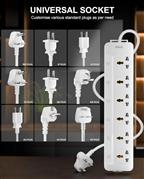 FEDUS 6 Universal Sockets with Individual Switch 5M