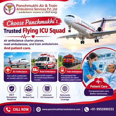 Panchmukhi Low Cost Air Ambulance in Hyderabad- Rapid Medical Transfer