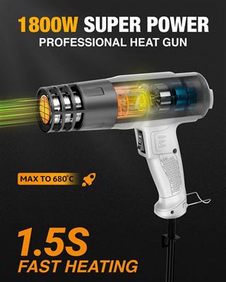 FEDUS Heat Gun Hot Air Gun Temperature Machine 1800W