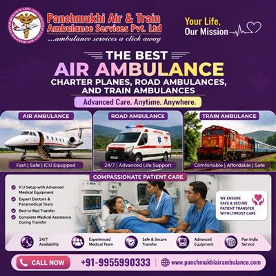 Panchmukhi Air Ambulance Cost from Bangalore- Cost effectiveness maintained