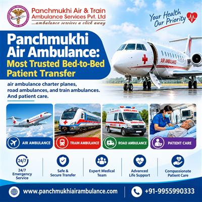 Panchmukhi Affordable Air Ambulance in Varanasi- Fast Emergency Evacuation