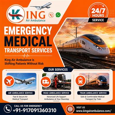 King Train Ambulance in Patna- Highest Safety Records for Transportation