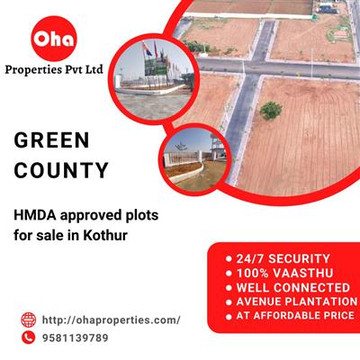 Best open plots for sale in kothur.