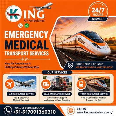 King Train Ambulance in Guwahati- emergency repatriation on time