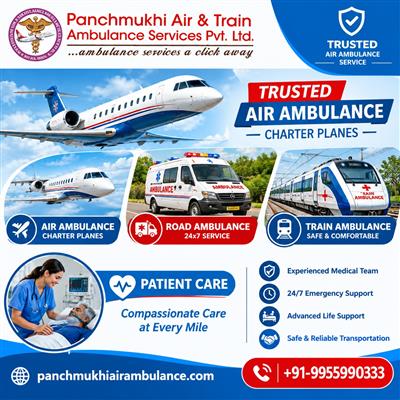 Panchmukhi Low Cost Air Ambulance in Chennai- highest level of efficiency maint