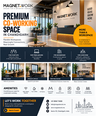 Magnet Work – Flexible Coworking & Office Spaces in Chandigarh