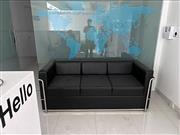 Selling leatherette three seater sofa