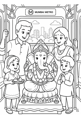 Celebrate Ganeshotsav Colouring Book