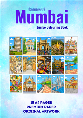 Celebrate Mumbai Colouring Book | 15 A4 Sheets | Themed Images