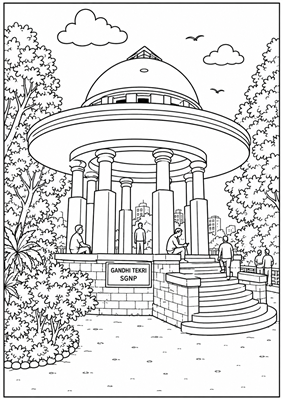 Celebrate Mumbai Colouring Book | 15 A4 Sheets | Themed Images