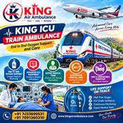 King Low-Cost Train Ambulance in Kolkata- available for critical Medical Emergen