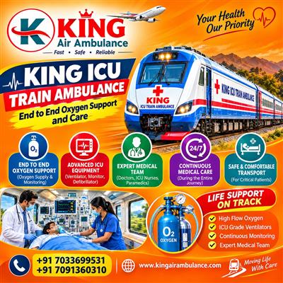 King ICU Train Ambulance in Mumbai- Shifting patients with Oxygen Support
