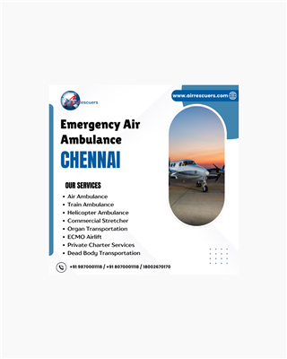 Safe Air Ambulance from Chennai to Delhi