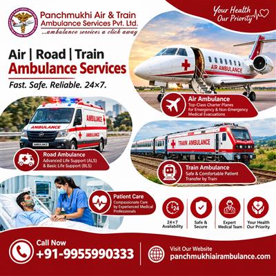 Panchmukhi Air Ambulance in Patna- Considered Best for Patient Transportation