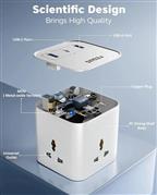 FEDUS 3-Way Universal Sockets Surge Protector Power Strip 3M