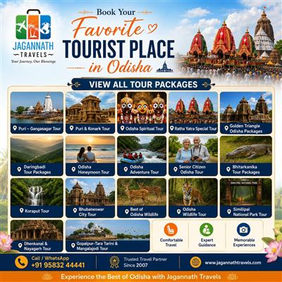 Travel Trip Packages in Bhubaneswar Odisha-Jagannathatravels