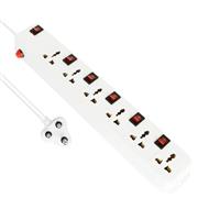 FEDUS 6 Socket 6 Switch Junction Box with Switch, Extension Board