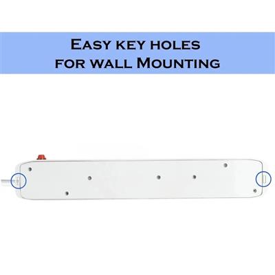 FEDUS 6 Socket 6 Switch Junction Box with Switch, Extension Board