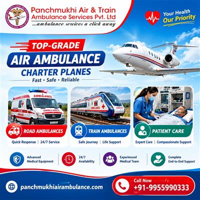 Panchmukhi Hi Tech Air Ambulance in Delhi – Renders Rapid Medical Evacuation