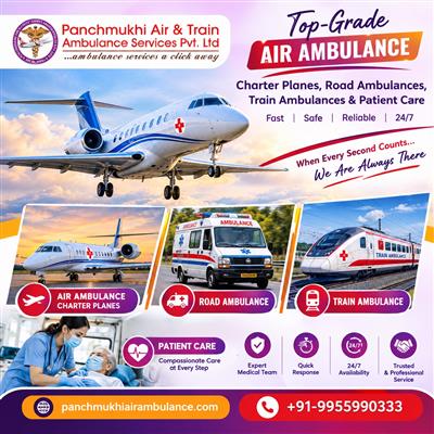 Panchmukhi Emergency Air Ambulance in Hyderabad- Cost Effective Transfers