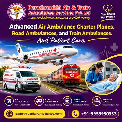 Panchmukhi Air Ambulance from Guwahati - Professional Shifting with Medical Supp
