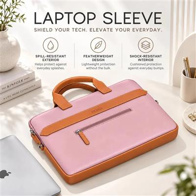 FEDUS Aurum Powder Pink Laptop Bag 13.3 inch