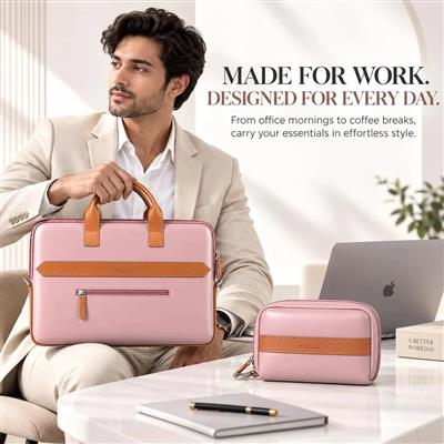 FEDUS Aurum Powder Pink Laptop Bag 13.3 inch
