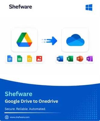 Shefware Move Google Drive Files to OneDrive