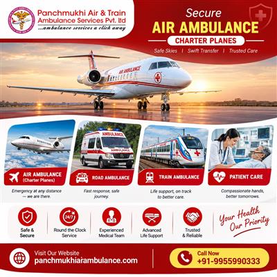 Panchmukhi Air Ambulance Services in Ernakulam - Safe and Reliable Patient