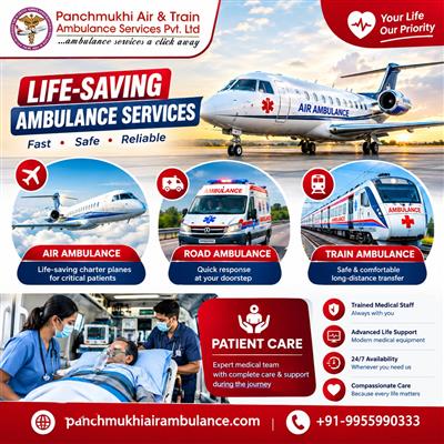 Panchmukhi Hi Tech Air Ambulance in Delhi - Nationwide Relocation Services