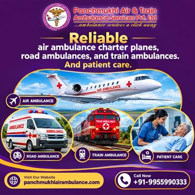 Panchmukhi Air Ambulance Services in Ranchi – highly skilled personnel accompany