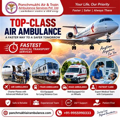 Panchmukhi Air Ambulance in Kolkata - Reliable Emergency Mobility