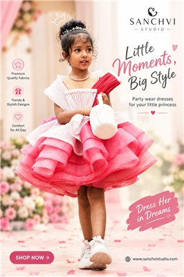 Birthday Dress For Girls Bangalore | Sanchvi Studio