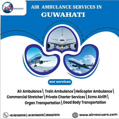 Air Ambulance Services in Guwahati for Critical Patient Transfers