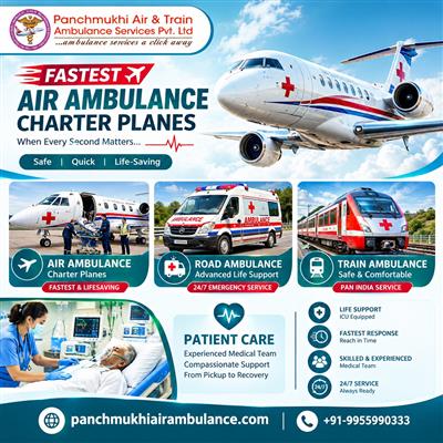 Panchmukhi Low Cost Air Ambulance in Varanasi- Interstate Patient Transfers