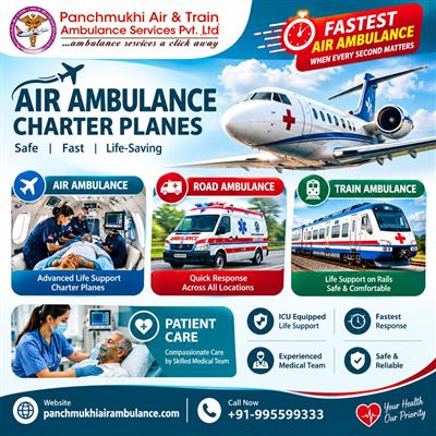 Panchmukhi Emergency Air Ambulance in Ernakulam- emergency rescue arranged
