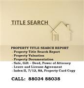 Property Title Search Report Services Call 88034 88038