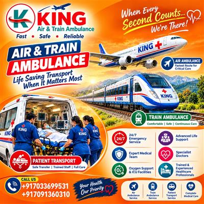 King Train Ambulance in Patna- Reliable Train Transfer with security