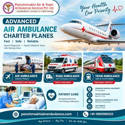 Panchmukhi ICU Air Ambulance in Ernakulam- Unwanted complexities are eliminated
