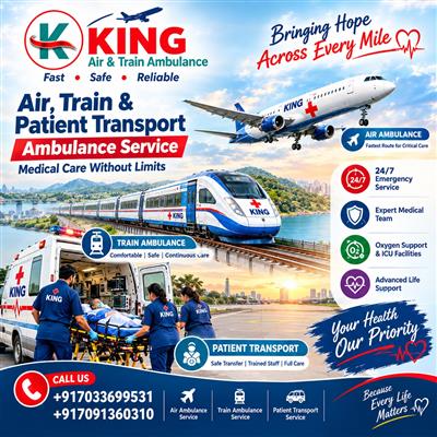 King Low Cost Train Ambulance in Chennai- Hospital to Hospital Transfer