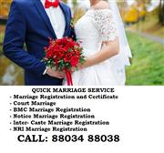 All Marriage Registration Services Call 88034 88038