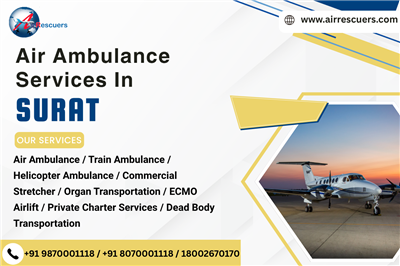 Air Ambulance Services in Surat – Reliable Medical Air Transfer Support