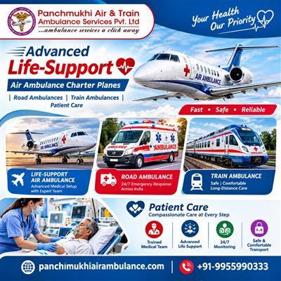 Panchmukhi Low Cost Air Ambulance in Mumbai- Cost efficiency maintained during