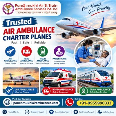 Panchmukhi Best Patient Shifting Air Ambulance in Thiruvananthapuram