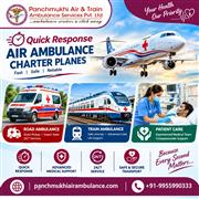 Panchmukhi ICU Air Ambulance in Patna- safety and comfort are prioritized