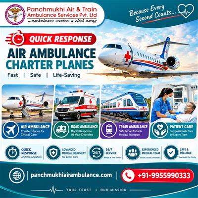 Panchmukhi Emergency Air Ambulance in Delhi - ICU environment and comfort