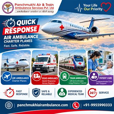 Panchmukhi Hi Tech Air Ambulance from Ranchi- a reliable support offered 24/7