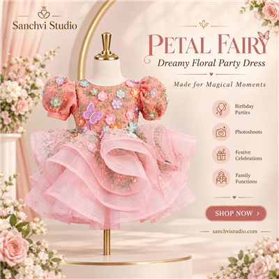 Birthday Dress For Girl In Bangalore | Sanchvi Studio