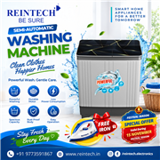 Bring home a Reintech Semi-Automatic Washing Machine and enjoy powerful washing.